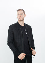 Load image into Gallery viewer, Broken Leather Bomber in Black